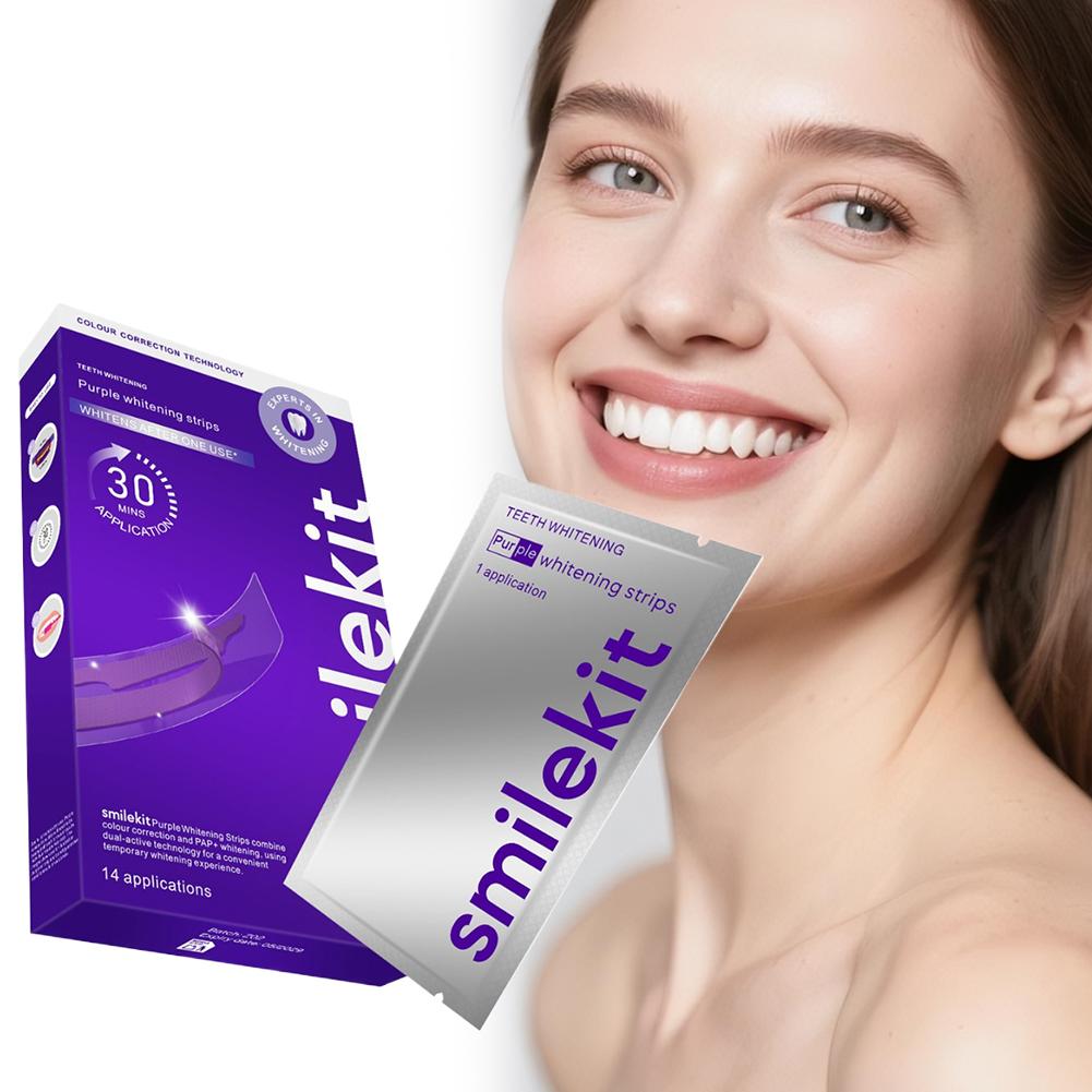 Teeth Whitening Quotes - 42 Pasang Strip Pemutih Gigi Ungu