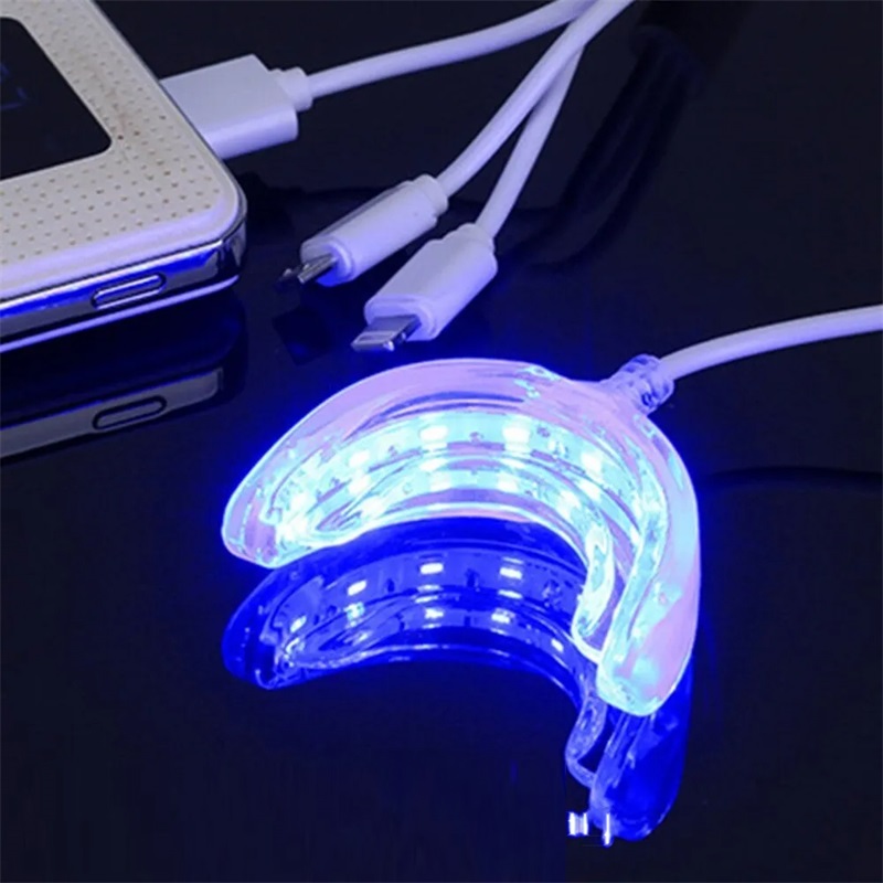 Teeth Whitening With Trays - Akselerator pemutih gigi, lampu biru LED