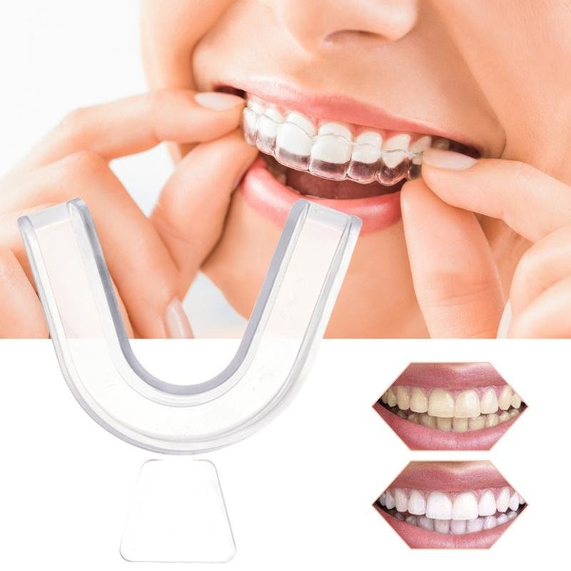 Pelindung Gigi Silikon Nyaman  - Teeth Whitening With Trays ulasan dan harga