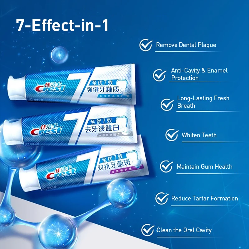 Pasta Gigi Crest 7 Effects Mem - Teeth Whitening Effects ulasan dan harga